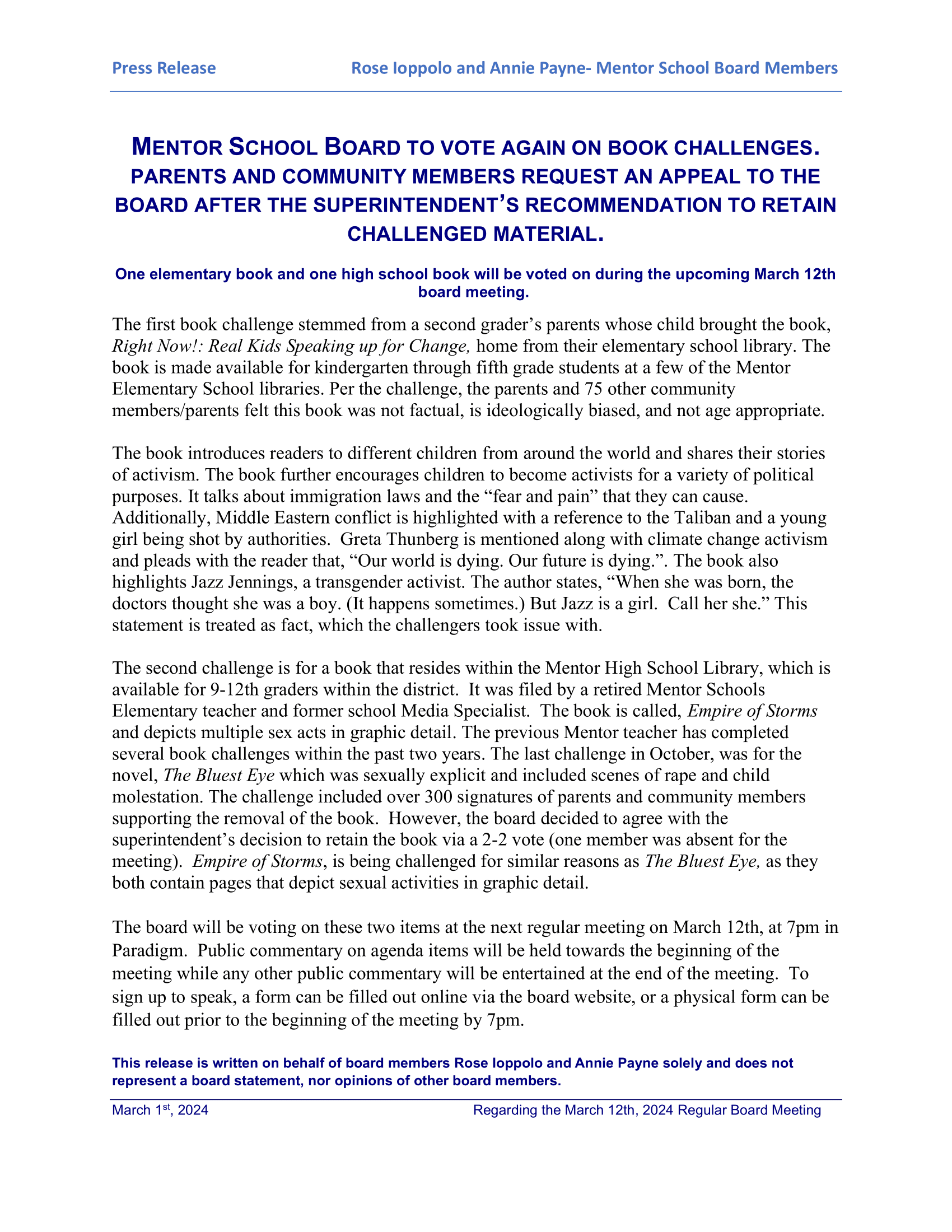 March 1st Press Release-1