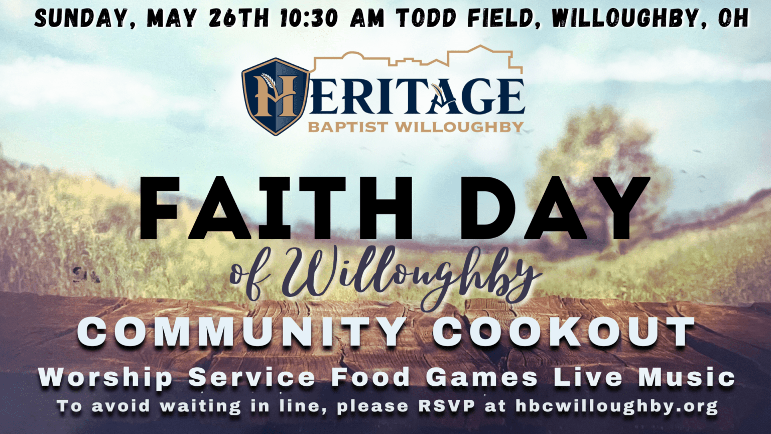 Faith Day | Heritage Baptist Church of Willoughby